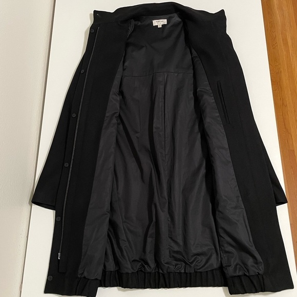 Helmut Lang Felted Wool High Neck Coat Black Medium - Picture 12 of 16